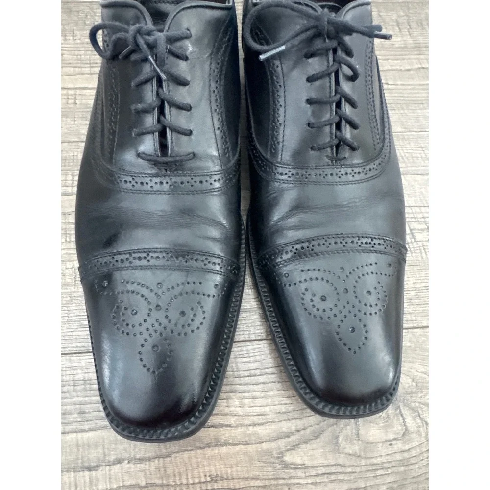 To Boot New York Adam Derrick Black Leather Brogue Cap Toe Oxfords 10.5 2848